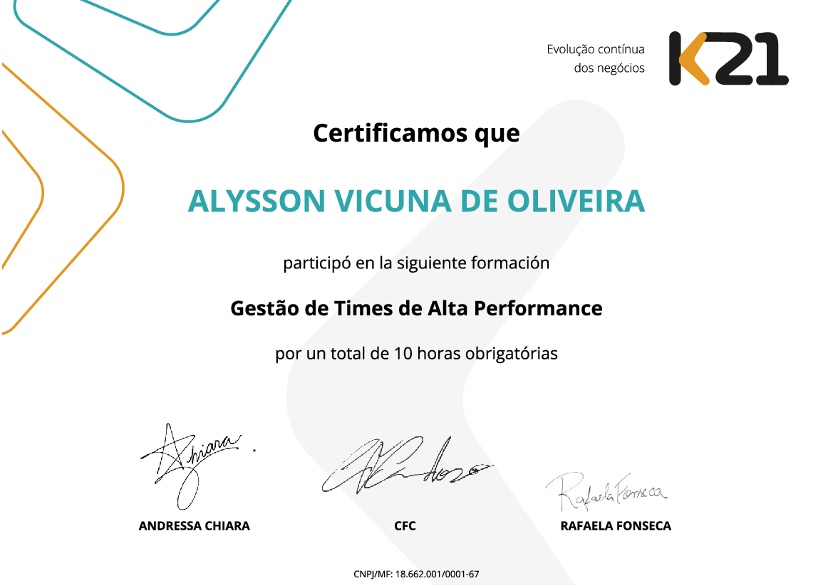 Certificado K21